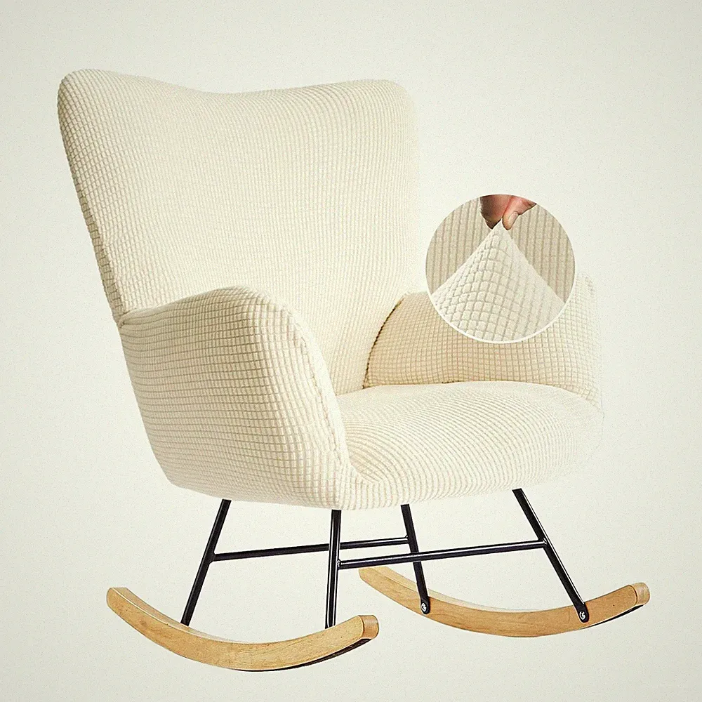 Dipurman Nursery Rocking Chair Cover, Jacquard Stretch Cover for Nursery Rocking